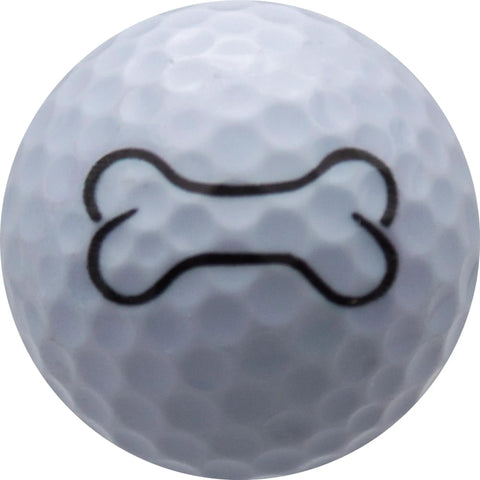 Dog Lover Golf Balls Set Of 12, Funny Dog Theme Golf Balls For Golfers And Pet Lovers with bone design, 2-piece construction