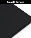 Close-up of the Massive 60 By 30 Inch Gaming Desk Mat With 4mm Thick Cloth Surface, Stitched Edges, showcasing smooth corner