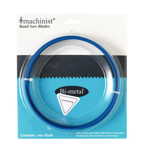 Bi-Metal Band Saw Blade 64-1/2 Inch By 1/2 Inch By 0.025 Inch Thick M42 Grade For Metal Cutting 10/14 Tpi Bi-Metal Teeth Pattern Ideal For Solid Bar And Hollow Tube Soft Ferrous Metals Only Do Not Cut Aluminum