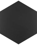 Apini Hex Matte Black Porcelain Tile For Floors And Walls 9 One Eighth By 10 One Half Inches Glazed Low Sheen Finish Grade 1