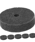 Six Pack Nylon Polishing Wheel 75Mm With 10Mm Hole Fits Bench Grinder For Fast Metal And Furniture Buffing To Get That Slick Shine - close-up of six nylon wheels, one large disc and five smaller discs.