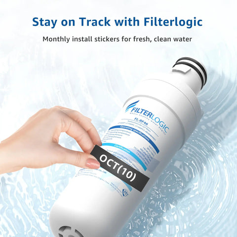 Person installing LT1000PC Replacement Refrigerator Water Filter For LG And Kenmore 46-9980, 200 Gallon, 6 Month Life