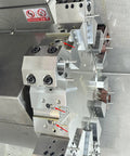 Side view of CNC lathe tool turret with screw-lock M6 304 stainless steel ball coolant nozzle modules