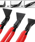 sheet metal hand seamer set with straight, 45° and 90° jaws for precise metal bending, tools ideal for roofers and metalworkers