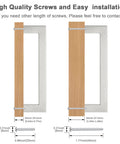 Screw length options for 30 Pack Brushed Nickel Stainless Steel Kitchen Cabinet Pulls With Square Corner Bar Handles