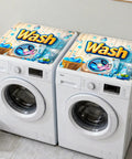 Dope Cartoon Bubbles Top Cover For Washing Machine And Dryer 23.6 X 19.6 Inches Protective Cover Pad on appliances