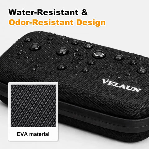 Smell Proof Hard Shell Travel Case With Lock, Odor Control Carbon Lining, Waterproof Zipper, Durable EVA Storage Organizer