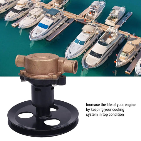 Heavy Duty Brass Sea Pump Impeller Kit Replaces G20 And G21 Engines With 1 Inch Inlets Plus V Belt Pulley For PCM 302 And 351 Marine Motors To Keep Your Ride Cool Under Pressure Without Breaking The Bank Today, brass sea pump