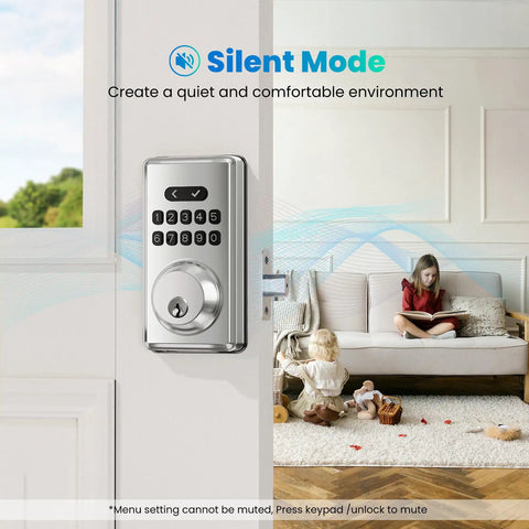 Top Notch Keyless Entry Door Lock With Digital Smart Keypad Deadbolt And Electronic Home Security Featuring Slick Anti Peeking Password Access With Spare Alloy Keys