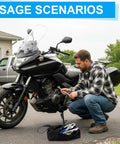 Man using Motocross Tool Kit 15 Pcs All In One Ride Ready Set For Japanese Motorcycles Terrain Vehicles And Snowmobiles