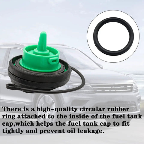 Volkswagen Gas Cap Replacement For 2006 To 2018 VW Models Including Passat Tiguan Eos CC And More Fully Sealed Fuel Tank Cap with Rubber Ring