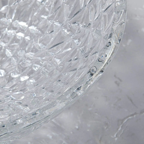 Detail view of Super Slick Translucent Tempered Glass Countertop Basin With Pop Up Drain For Modern Bathroom Vanity Refresh and Bar Sink Upgrade featuring textured glass surface.