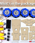 4WD mecanum wheel Arduino chassis kit components layout