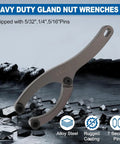 8.3 Inch Heavy Duty Spanner Wrench With Handle For Removing Hydraulic Cylinder Glands Under Five Inches Adjustable Gland Nut Wrench