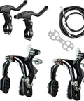 All In One Complete Front And Rear C Type Bike Brake Set With Levers And Cables For MTB And Road Bikes Includes Inner And Outer Cables And Wrench Tool Ready To Install.