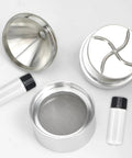Superfine Grinding Pepper Grinder Set With Aluminum Alloy Body And Glass Storage Bottles, Adjustable Coarseness silver parts