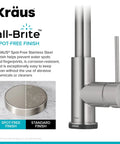 Spot-free stainless steel finish on Touch Kitchen Faucet With Pull Down Sprayer In Spot Free Stainless Steel, Single Handle High Arc Spout