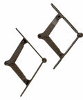 Drop Front Desk Hinge Set In Antique Brass Finish, 2 Pack For Slant Top Desks, 180 Degree Opening, Heavy Duty Steel Construction