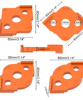 Heavy Duty 8 Radius Corner Router Jig Template Kit Built With Durable ABS Material For Slick Rounded Edges showing various sizes and designs.