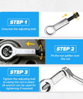 Instruction steps for using Beefy Four Piece Nut Splitter Tool Set For Heavy Duty Removal Of Broken Damaged Or Rusty Nuts Without Damaging Bolt Threads