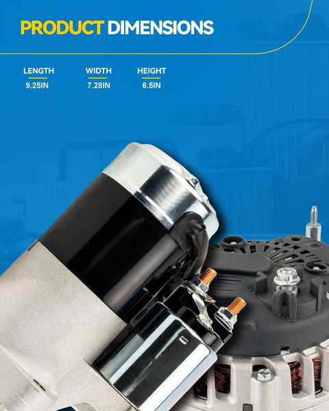 35 Amp 12 Volt One Wire Chevy Mini Alternator Replacement 12180N Compatible With And0525 V1 Pulley CW Rotation IR IF Design