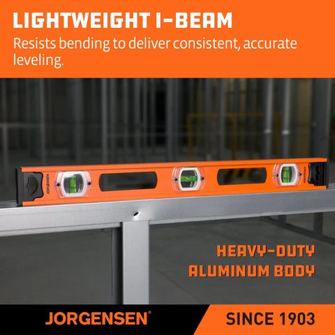Big Time Pro Grade 24 Inch Magnetic I Beam Level Boasting Rock Solid V Groove Base For Snappy Layout Jobs On Pipes And Metal Panels Multi Angle Bubble Vials Ensure Plumb Perfection Without Any Hiccups Every Time You Hit The Job Site