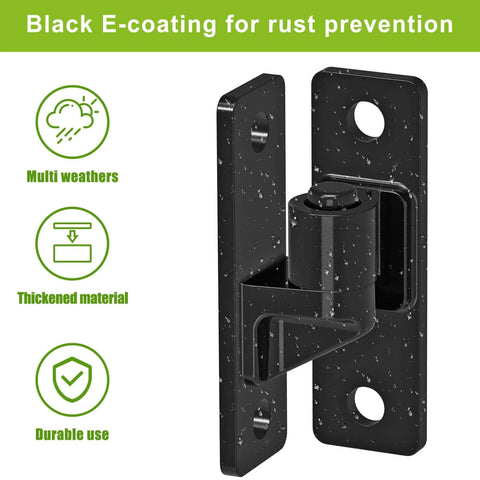 Heavy Duty Gate Hinges 2-Pack Steel Hinges With Electroplated Coating Wall Mount Female And Male Hinges for corrosion resistance