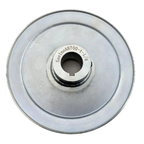 7 Inch Single Groove V Belt Pulley With One And One Eighth Inch Bore For A B 5L 4L Belts Carbon Steel Zinc Plated Motor Pulley Web Sheave Heavy Duty Durable Drive System Component
