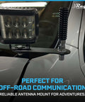 Top Tier Ham Antenna Ditch Bracket Extension Mount secures radio gear on any ride with heavy-duty build and robust design.