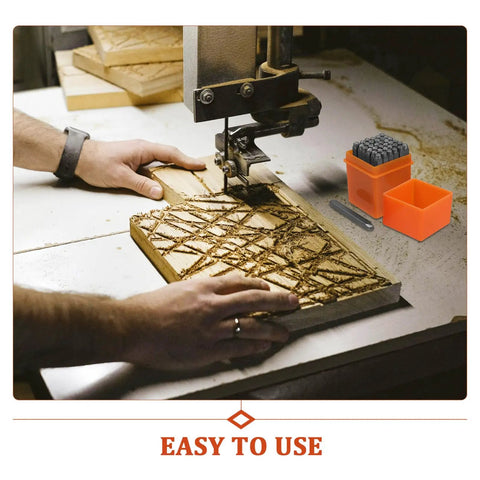 Woodworking with 37 Piece Alphabet And Number Stamp Set With Heart Symbols For Imprinting On Metal Plastic Wood No Fuss Easy To Use Diy