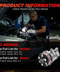 Professional Grade AC Compressor With Clutch Built Tough For Relentless Heat Plug And Play Cool Your Whip Fast Zero Drama Swap For Honda Civic 2.4L 2012 2013 2014 in mechanic's hands during installation.