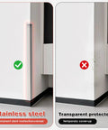 Beater Proof 304 Stainless Steel Wall Corner Guard 2X2X48 Inch Pack Of 10 Heavy Duty Metal Corner Protector With 90 Degree Angle installed on wall.