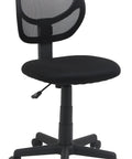 Comfy All Day Low Back Office Chair With Breathable Mesh Back And Height Adjustable Seat, shown from the front angle