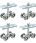 Beefed Up Heavy Duty Four Wheel Trolley Assembly With Steel Plate M12 Bolt For 1.97 Inch Wide And All 1.69 Inch Or Taller Strut Channel