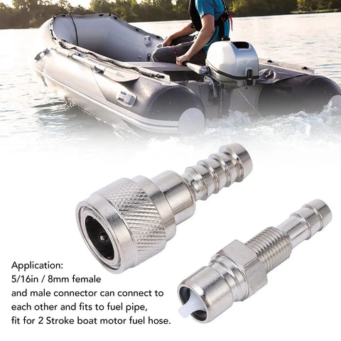 Five Sixteenth Inch Fuel Connector For Outboard Motors Interchangeable Fuel Line Connector 3B2-70250-1 And 3B2-70260-1 For Two And Four Stroke Engines Wide Compatibility Across A Broad Range Of Horsepower Durable