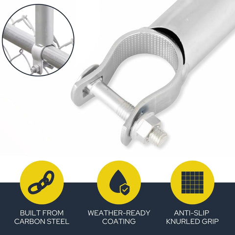 Chain Link Fence Height Extender Kit 25 Inch Galvanized Extension For Dogs 9 Pack With Steel Ties Keep Pups In And Critters Out