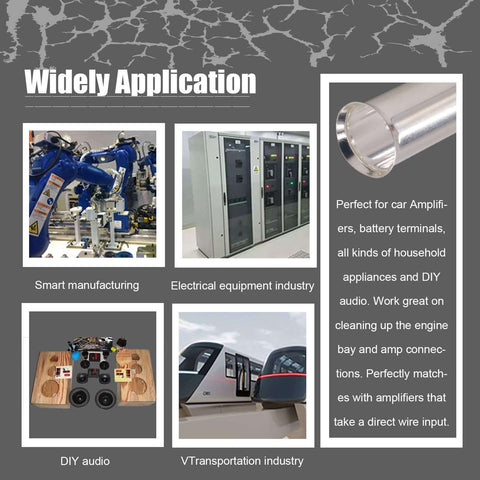 Image showing diverse applications for 166 Piece Wire Ferrules Set For AWG Twelve To Two Zero Copper Tinned Non Insulated Crimp Connectors