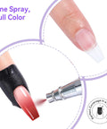 Applying 12 Color Airbrush Gel Nail Polish Set for Nails Art and DIY Mani at Home Hema Free Dilution Free Long Lasting Vibrant Shades