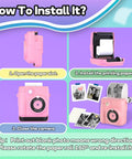 6 Rolls Kid Friendly Instant Photo Printer Paper Bundle For Mini Cameras 4x2.2 Inch Thermal Paper Refill Safe Odorless No Toner Each Roll Prints About 124 Photos Great For Kids Crafts And Scrapbook Fun, pink camera paper install guide