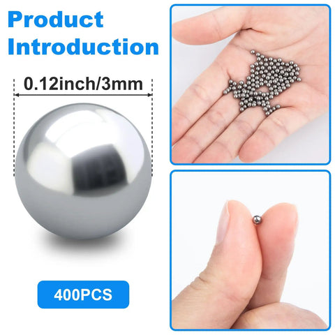 316 Stainless Steel Paint Mixing Balls For Nail Polish Beads 3mm 400 Pieces Pro Grade Heavy Duty High Temp Resistant And Corrosion Proof With Molybdenum For Tough Environments Go To DIY Cosmetic Mixing Beads, 3mm balls in hand
