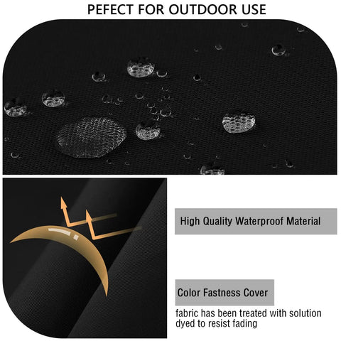 Waterproof Outdoor Chair Cushions Set Of 2 19 By 19 Inches Replacement Seat Pads detail showing waterproof fabric and color fastness.