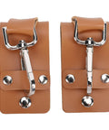 Slick Slim PU Leather Belt Key Holder With Detachable Keyring And Fixed Loop For Belts Up To 4cm Wide, Brass Hook Key Organizer