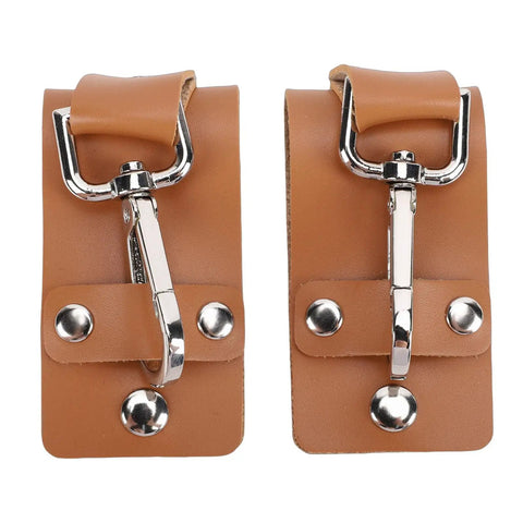 Slick Slim PU Leather Belt Key Holder With Detachable Keyring And Fixed Loop For Belts Up To 4cm Wide, Brass Hook Key Organizer