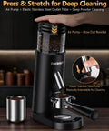 No Fuss Portable Rechargeable Conical Burr Coffee Grinder With 60 Precision Settings And Usb C Quick Charge Battery powered grinder with cleaning features.