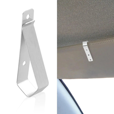 16 Pack Universal Car Visor Clips For Garage Door Remotes, Silver Snap On Mounts For Most Remotes, Easy Installation