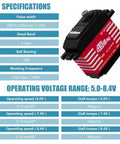 Tough As Nails 40Kg High Torque Digital Servo Delivering Flawless 180 Degree Turn and IP68 Waterproof Shield specifications image.