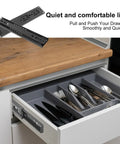 Eight Pairs 10 Inch Full Extension Drawer Slides Black Side Mount With Screws Ball Bearing Rails For Kitchen And Office Cabinets Built Tough Durable Smooth Quiet Glide Rust Resistant Steel in kitchen drawer.
