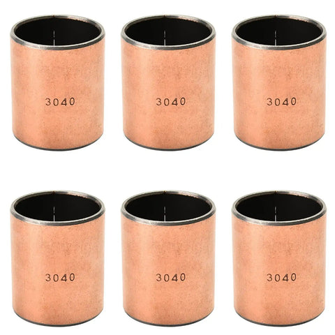 Built Tight 6 Pack Sleeve Bearings With 30 Mm Bore 34 Mm Outside Diameter And 40 Mm Length Slick Oilless Bushings displayed.
