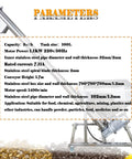 Heavy Duty Automatic Screw Feeder And Stainless Steel Powder Conveyor With Vibrating Hopper For Spices And Granules, 100L tank, 1.7m height.
