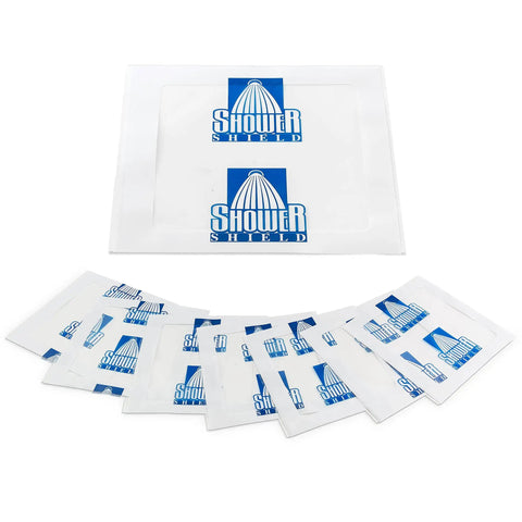 Catheter Shower Cover 7x7 Inch, Waterproof Disposable Shield For PICC Lines And Dialysis Ports, package of multiple covers